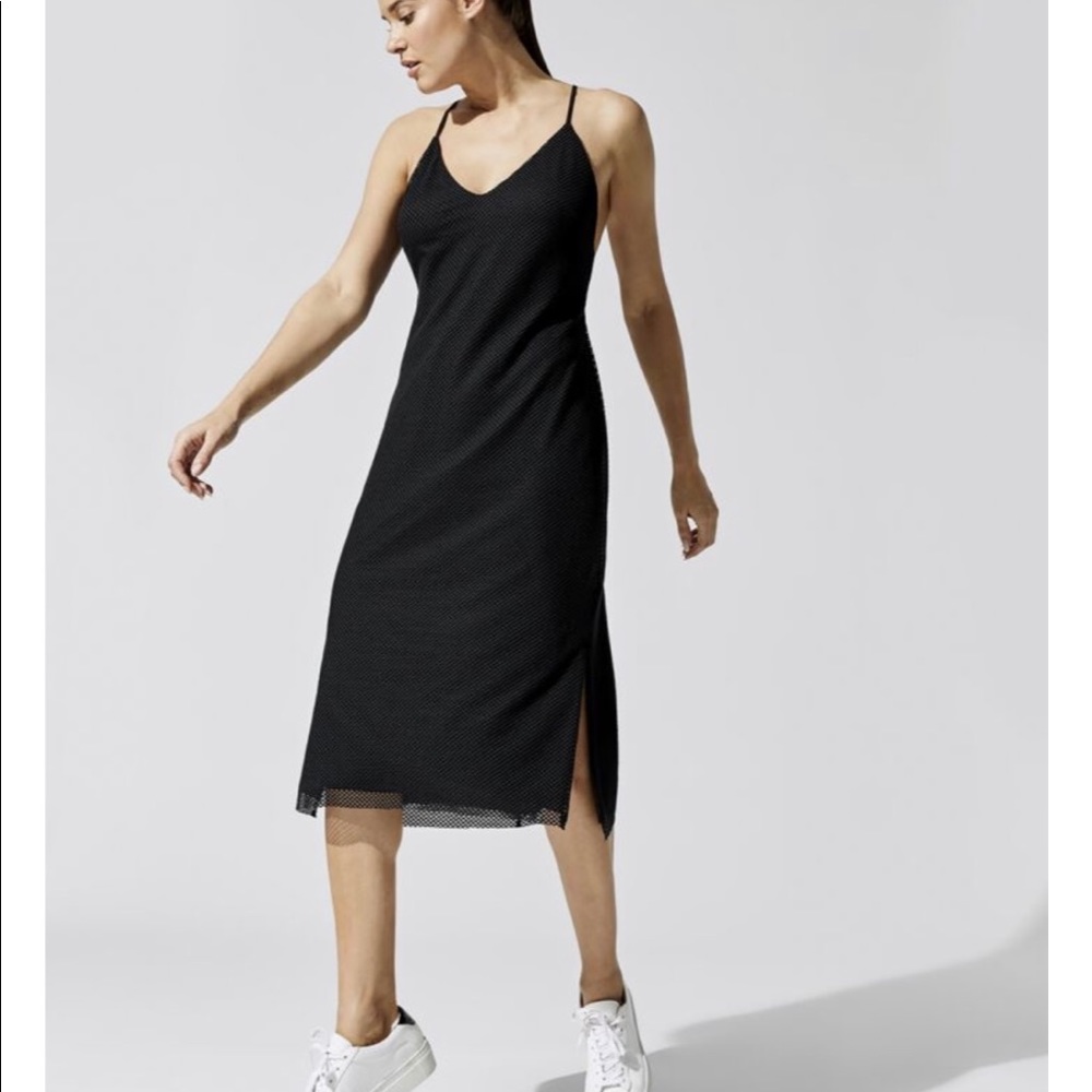 Carbon38 mesh overlay dress
